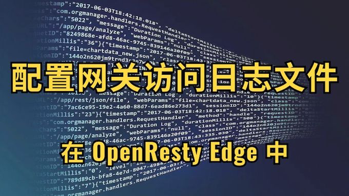 在 OpenResty Edge 中配置閘道器的訪問日誌檔案