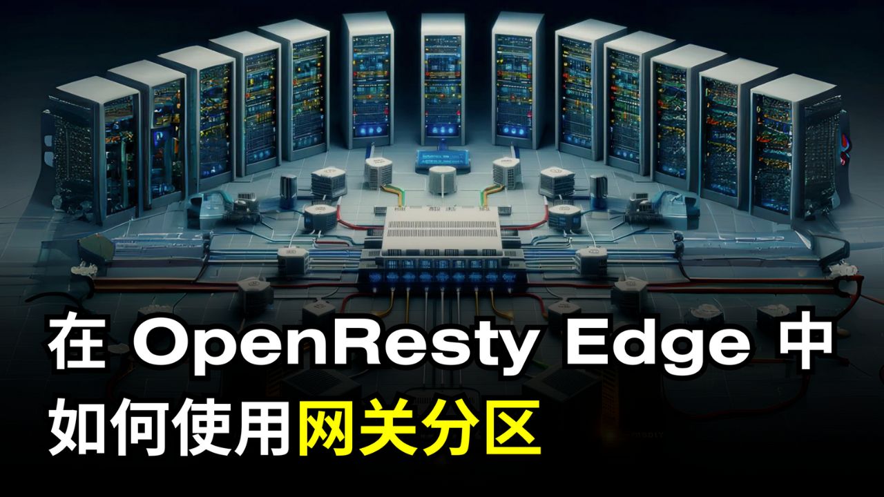 如何使用 OpenResty Edge 中的閘道器分割槽